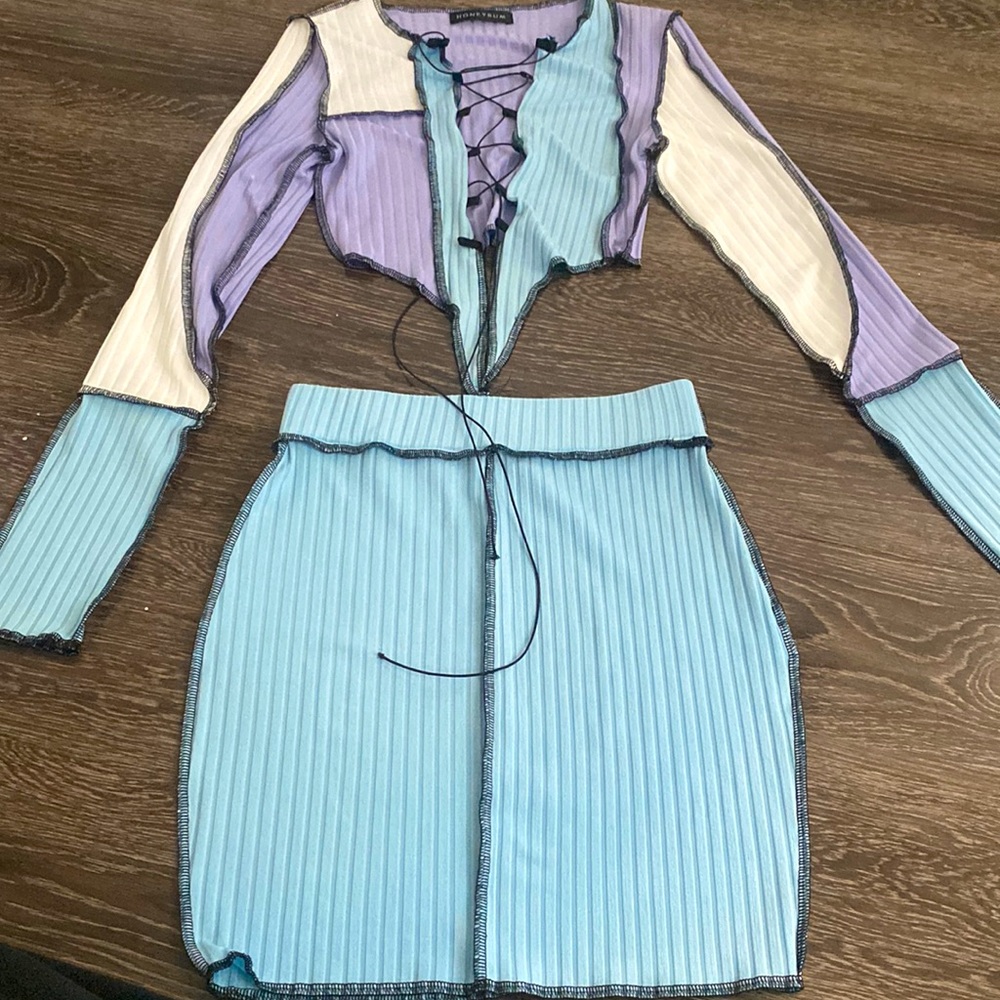 Honeybum Turn Me On Lace Up Set